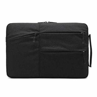 Zipper Type Polyester Business Laptop Liner Bag, Size: 14 Inch(Black)