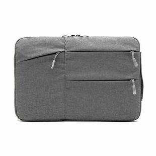 Zipper Type Polyester Business Laptop Liner Bag, Size: 14 Inch(Light Grey)