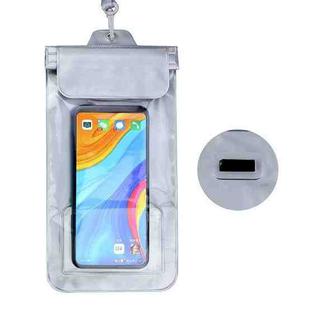 2 PCS Mobile Phone Touch Screen Transparent Dustproof And Waterproof Bag(Silver Back With Earphone Hole)