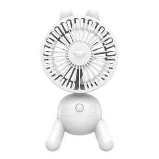 Cute Puppy Shaped USB Charging Fan(White)