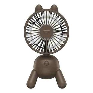 Cute Puppy Shaped USB Charging Fan(Brown)