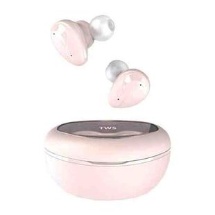 Mini Wireless With Charged Power Display ENC Bluetooth Headset(Pink)
