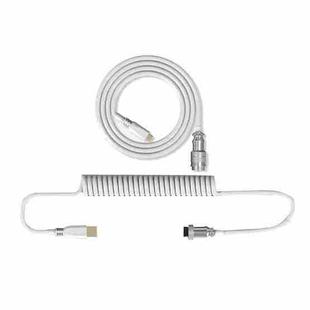 Type-C Detachable Gaming Mechanical Keyboard Data Cable, Length:2.2m(White)