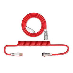 Type-C Detachable Gaming Mechanical Keyboard Data Cable, Length:2.2m(Red)