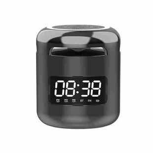 JM01 Mini Card Outdoor Portable Wireless Bluetooth Speaker Clock(Black)