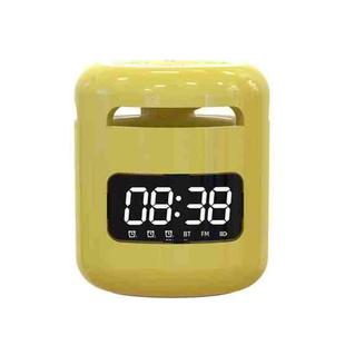 JM01 Mini Card Outdoor Portable Wireless Bluetooth Speaker Clock(Yellow)