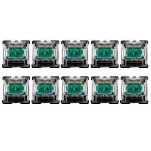 10 PCS Gateron G Shaft Black Bottom Transparent Shaft Cover Axis Switch, Style: G3 Foot (Green Shaft)