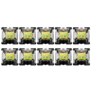 10 PCS Gateron G Shaft Black Bottom Transparent Shaft Cover Axis Switch, Style: G3 Foot (Yellow Shaft)