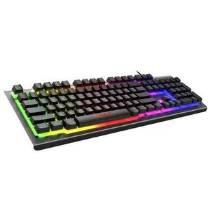 IMICE AK-900 104 Keys Metal Backlit Gaming Wired Suspended Illuminated Keyboard, Cable Length: 1.5m(Black)