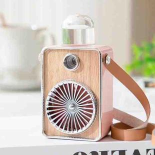 FC-6397 USB Outdoor Portable Mini Hanging Neck Spray Cooling Handheld Fan(Pink)