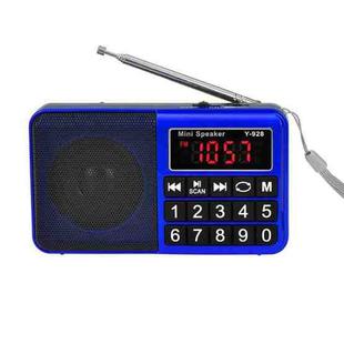 Y-928 FM Radio LED Display MP3 Support  TF Card U Disk(Blue)