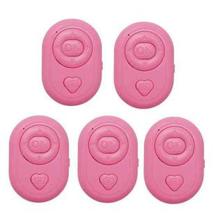 5 PCS Wireless Camera Controller Mobile Phone Multi-Function Bluetooth Selfie, Colour: S1 Pink Bagged