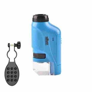 Children Handheld Portable Laboratory Equipment Microscope Toys, Colour: Lite + Bracket (Blue)