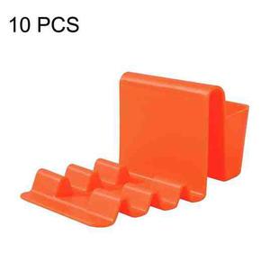 10 PCS Portable Wave Multi-Angle Adjustable Phone Holder(Orange)