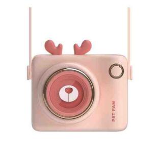 GL106 USB Rechargeable Hand-Held Portable No-Leaf Mini Camera Fan, Style Deer (Pink)