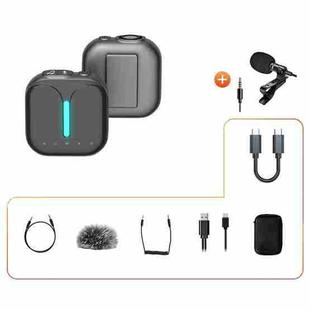 Outdoor Professional Noise-cancelling Wireless Lavalier Microphone Type-C+External Microphone