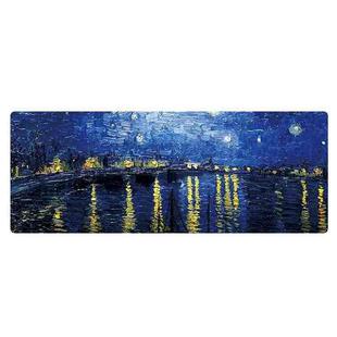 300x800x1.5mm Unlocked Am002 Large Oil Painting Desk Rubber Mouse Pad(Starry Night)
