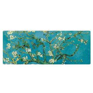 300x800x5mm Locked Am002 Large Oil Painting Desk Rubber Mouse Pad(Apricot Flower)