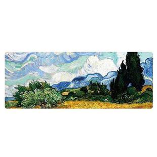 400x900x4mm Locked Am002 Large Oil Painting Desk Rubber Mouse Pad(Cypress)