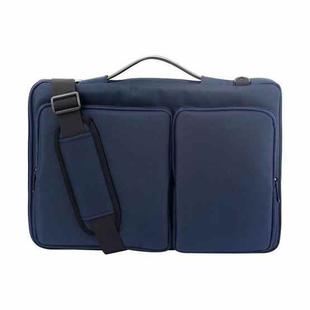 Nylon Waterproof Laptop Bag With Luggage Trolley Strap, Size: 15-15.6 inch(Blue)