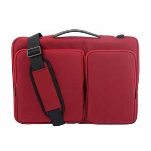 Nylon Waterproof Laptop Bag With Luggage Trolley Strap, Size: 15-15.6 inch(Red)