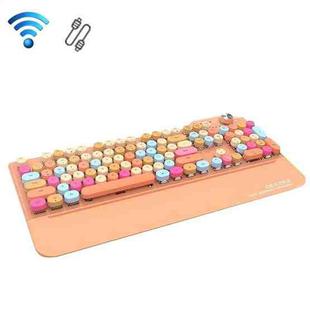 Mofii GEEZER G7 107 Keys Wired / Wireless / Bluetooth Three Mode Mechanical Keyboard, Cable Length: 1.5m(Vital Orange)