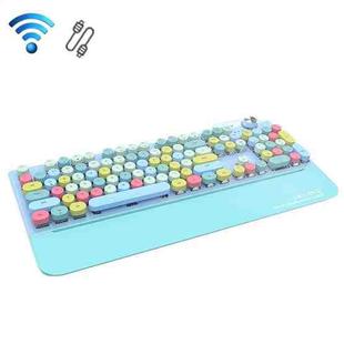 Mofii GEEZER G7 107 Keys Wired / Wireless / Bluetooth Three Mode Mechanical Keyboard, Cable Length: 1.5m(Elegant Blue)
