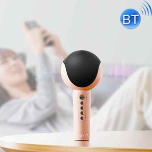 Havit P1 Multifunctional Wireless Bluetooth Microphone with Speaker Function(Pink)