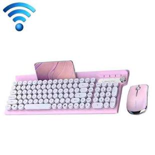 LANGTU LT500 Silent Office Punk Keycap Wireless Keyboard Mouse Set(Pink)