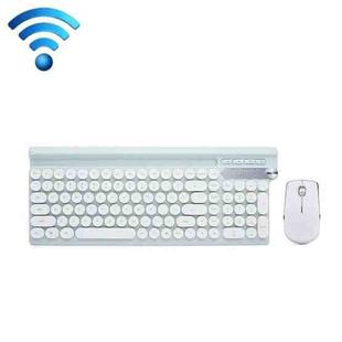 LANGTU LT500 Silent Office Punk Keycap Wireless Keyboard Mouse Set(White Green)