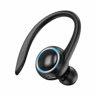 A1S Bluetooth Earphone Hanging Ear Incorporation True Sound Sports Single Ear Headset(Black)