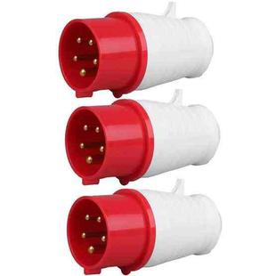 3 PCS Industrial Plug IP44 Waterproof Aviation Connection Plug, Style: 5 Core 16A