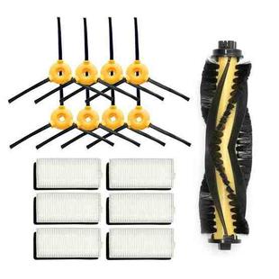 For Ecovacs Sweeper DN620 / DN621 /BFD-WSQ / N79 / N79S / 500 4pairs Side Brushes+ 6pcs Filters+Roller Brush