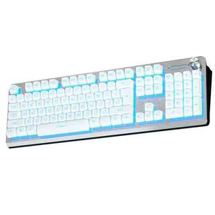 LANGTU K002 104 Keys Wired Luminous Office Game Mechanical Keyboard, Cable Length: 1.5m(White Blu-Ray)