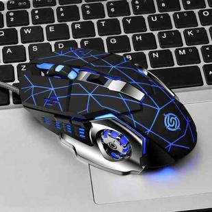 K-Snake Q5 4 Keys Metal Flywheel RGB Lighting Wired Mouse(Black Spider)