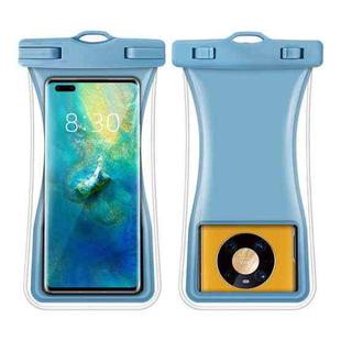 Small Waist Floating Airbag Mobile Phone Waterproof Bag TPU Mobile Phone Waterproof Bag(Smog Blue)