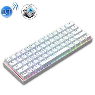 LANGTU G1000 61 Keys RGB Backlit Game Wireless Mechanical Keyboard(White Green Shaft)