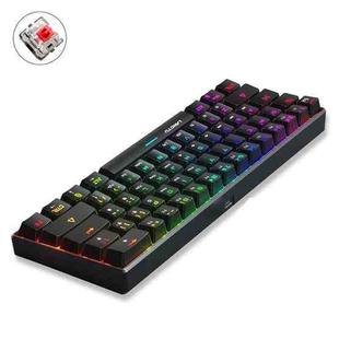 LANGTU G1000 61 Keys RGB Backlit Game Wireless Mechanical Keyboard(Black Red Shaft)