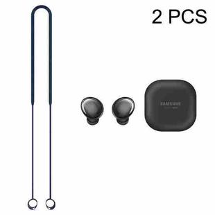 2 PCS Bluetooth Earphone Silicone Anti-Lost Cord For Samsung Glaxy Buds Pro(Black)