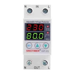 SINOTIMER SVP-916 Adjustable Self-resetting Over-voltage Under-voltage Protector, Current: 80A