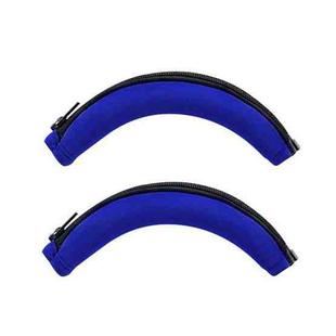 2 PCS Headset Earmuffs Sponge Cover for Edifier W820nb,Style: Blue Head Beam