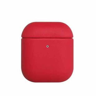 All-inclusive PU Earphone Protective Case For AirPods 1/2(Red)