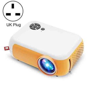A10 480x360 Pixel Projector Support 1080P Projector ,Style: Same-screen White Yellow (UK Plug)