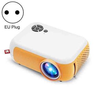 A10 480x360 Pixel Projector Support 1080P Projector ,Style: Same-screen White Yellow(EU Plug)