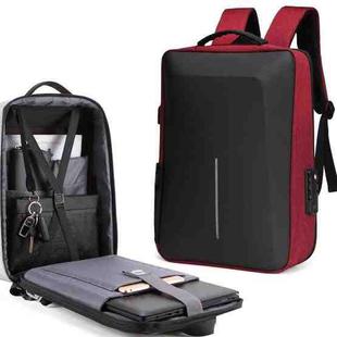 Men Business Shoulder USB External Interface Computer Bag, Color: 8001 Red