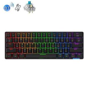 Ajazz STK61 61 Keys Dual Mode Wireless Bluetooth Mechanical Keyboard(Blue Shaft Black)