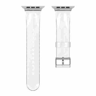 TPU Fuel Injection Watch Band For Apple Watch Series 7 41mm /6&SE&5&4 40mm /3&2&1 38mm(Transparent)