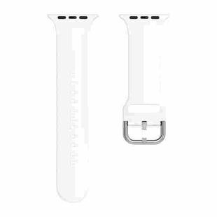 Silicone Solid Color Watch Band For Apple Watch Series 6&SE&5&4 40mm(White)