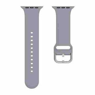 Silicone Solid Color Watch Band For Apple Watch Series 7 45mm(Deep Gray)
