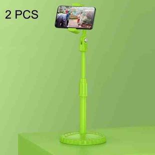 2 PCS Multifunctional Live Telescopic Mobile Phone Desktop Bracket(Mint Green)